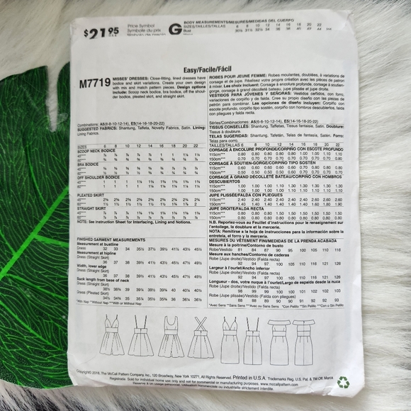 McCall's Mix & Match Sewing Pattern M7719 Midi Dress - Picture 2 of 2